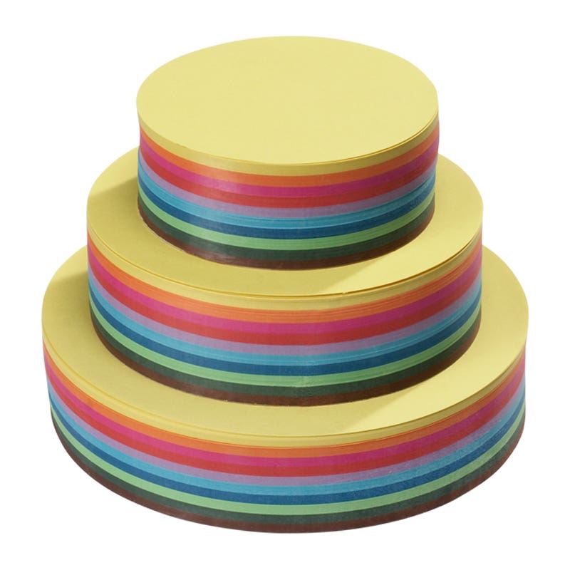 Vouwpapier gekleurd - 60g/m² - rond - ø 12 cm image