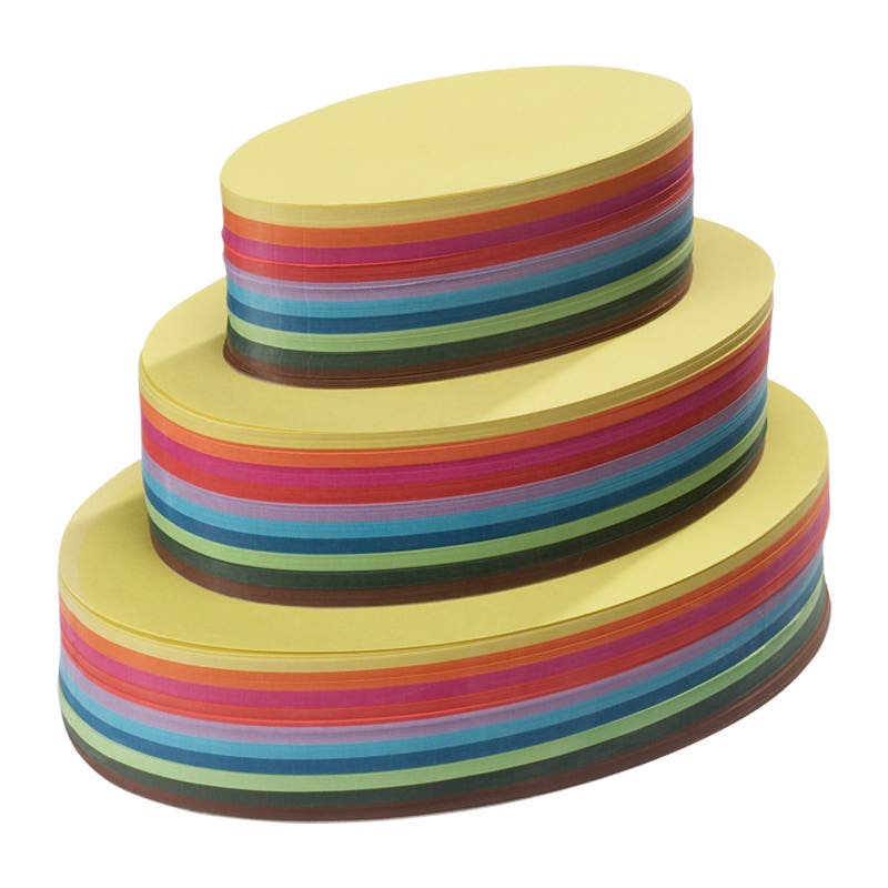 Vouwpapier gekleurd - 60g/m² - ovaal - 16x20 cm image