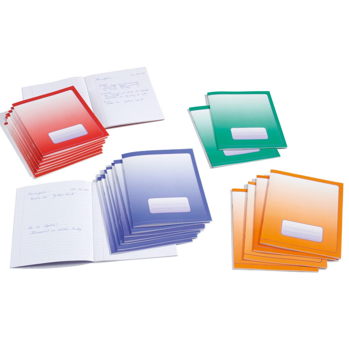 Regenboogschrift gelijnd hm - 16x21 cm - rood image