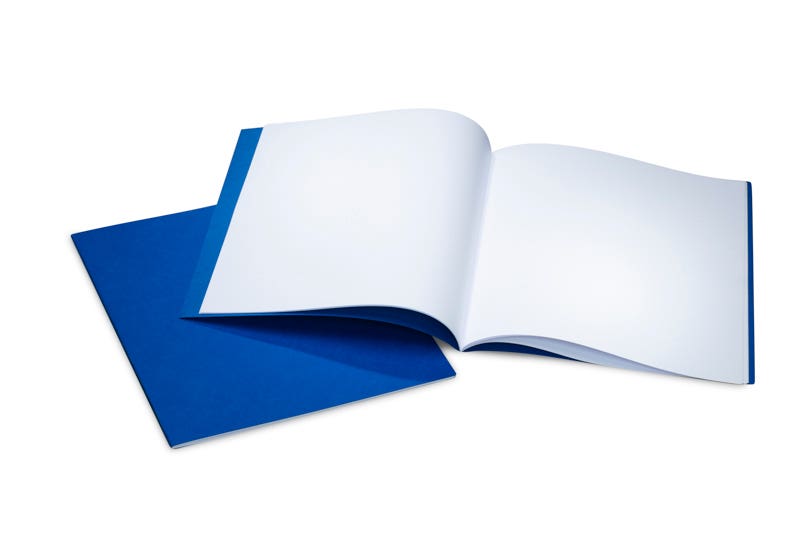 Tekenschrift hm met tussenvel - 24x32 cm - blauw image