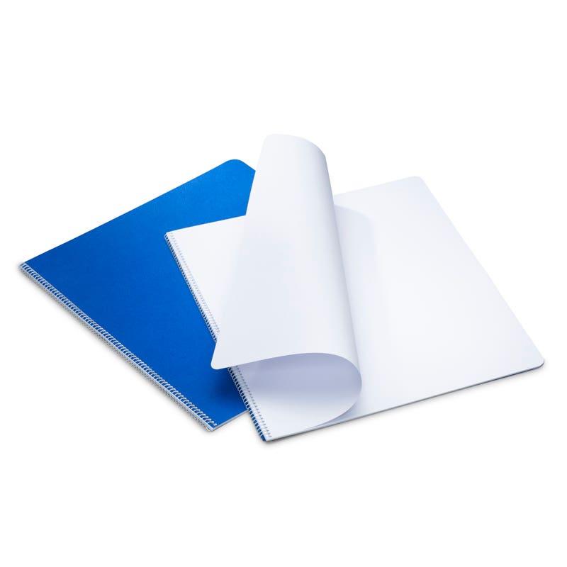 Groot tekenschrift spiraal hm z.T - 32x38cm- blauw image