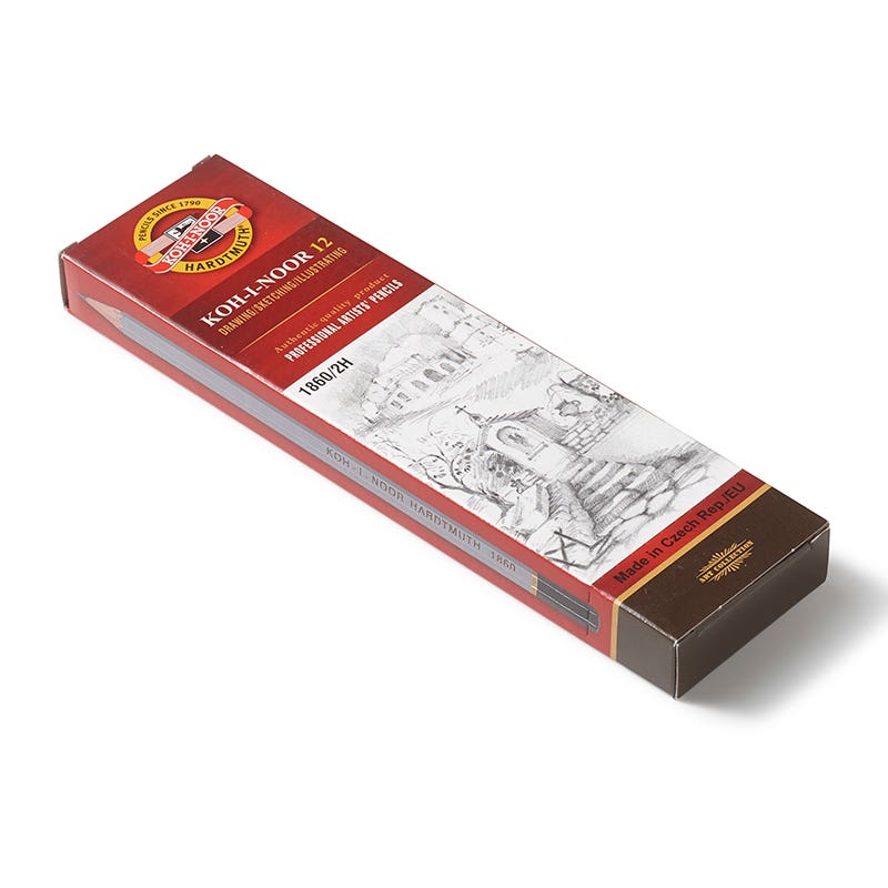 Koh-I-Noor Grafietpotloden met harde stift - 2H - midden hard image