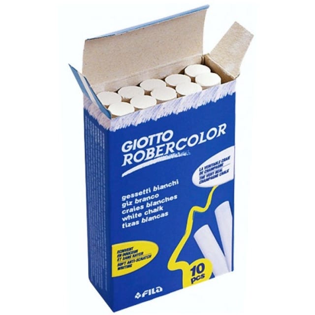 Anti-dust Blackboard Chalk - white - 10 pieces image