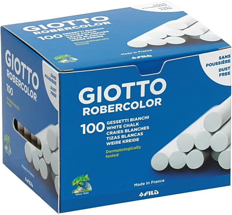 Anti-dust Blackboard Chalk - white - 100 pieces image
