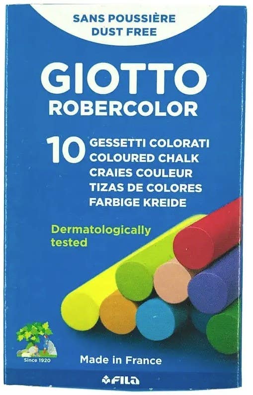 Anti-dust Blackboard Chalk - 10 assorted colors - 10 pieces image