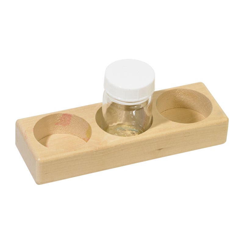 Verfpotblokhouder voor 3 glazen potjes - 50 ml image