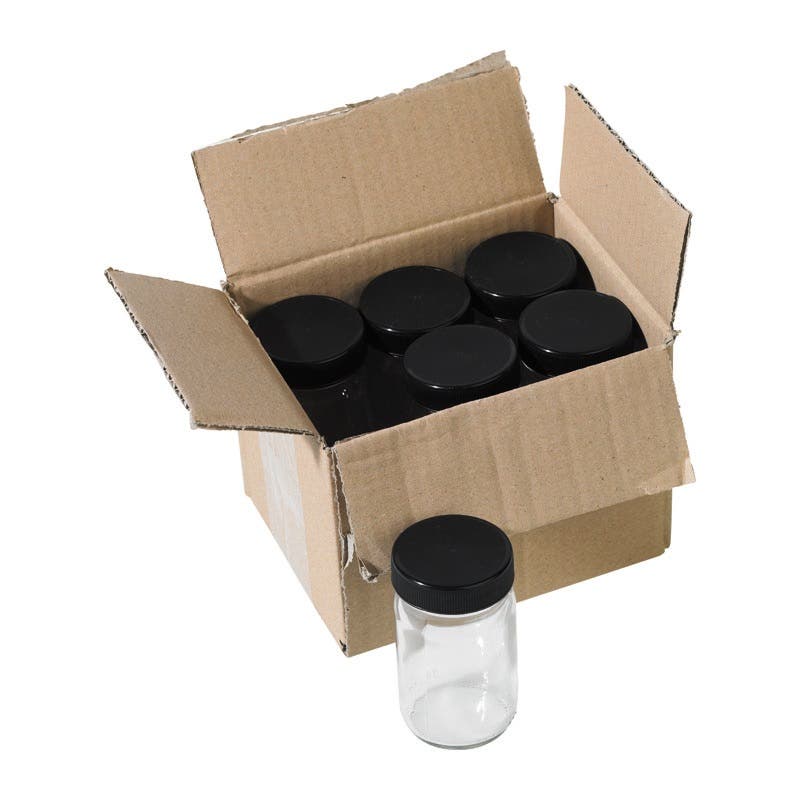 Glazen potje met deksel voor verf 100 ml - 45 stuks image
