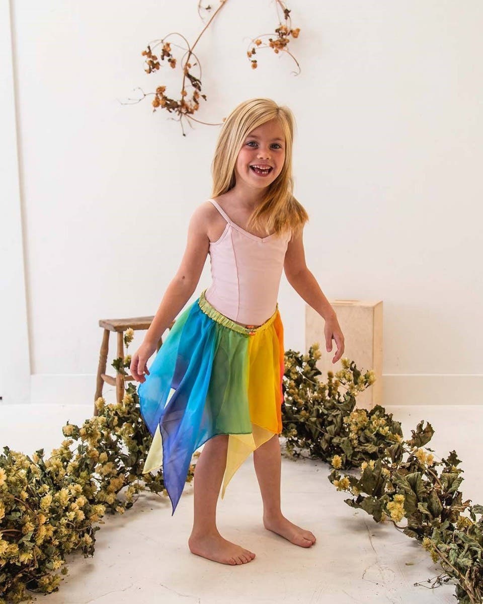 Sarah's Silks feeënrok 4-7 blauw/regenboog image