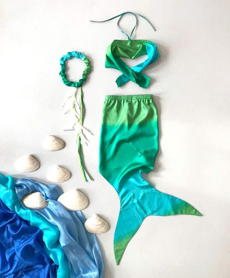 Sarah's Silks Mermaid Costume - Turquoise/Small image