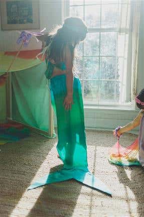 Sarah's Silks Mermaid Costume 6-9 - turquoise image