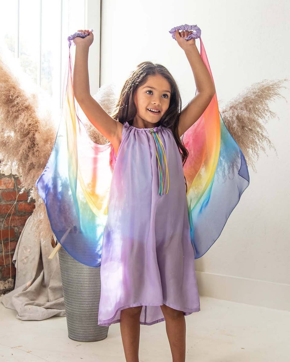 Sarah's Silks elfjesjurk - lavendel/regenboog image