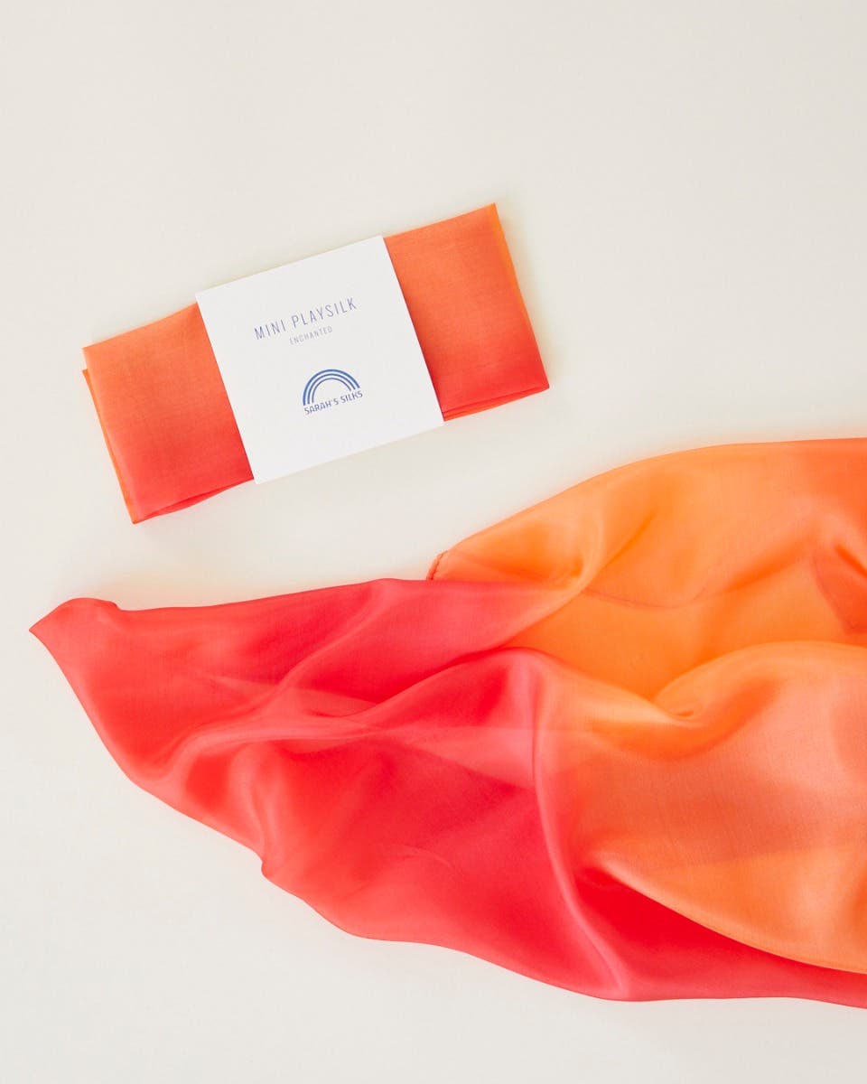 Sarah’s Silks zijden speeldoek 53x53cm - vuur image