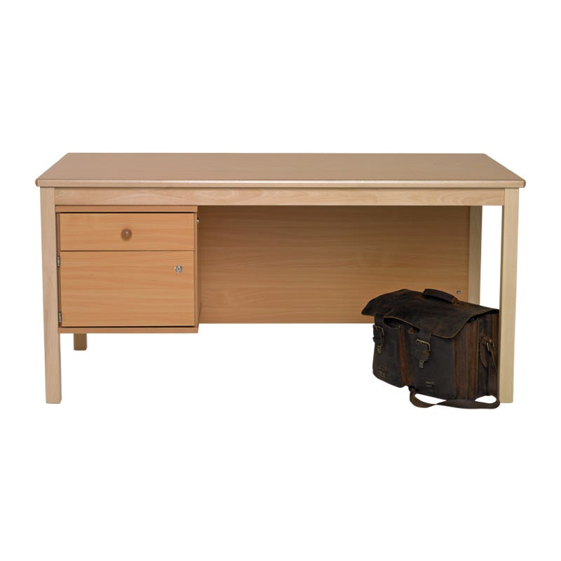 Lerarenbureau met kastje/ lade links image