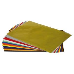 Sitsblok 50x35cm ass. 12 kl. met goud en zilver