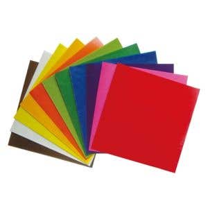 Vliegerpapier 22x22 cm ass. 11 kleuren, blok