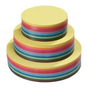 Rond vouwkarton - 60g/m²  - assortiment 10 kleuren - 500 vel