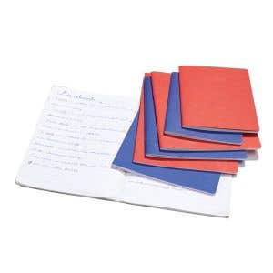 Periodeschrift A4 - 1 om 1 hm - 21x30 cm - rood - per 10 stuks