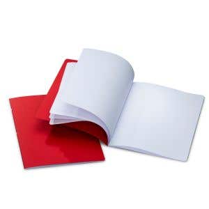 Speciaalcahier A4 hm - blanco - rood - per 10 stuks