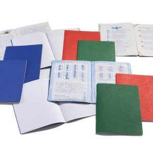 Speciaalcahier A4 hm - geruit 4x7 mm - blauw - per 10 stuks