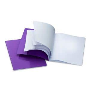 Speciaalcahier A4 hm - 1om1 - 6-3-6 - paars - per 10 stuks