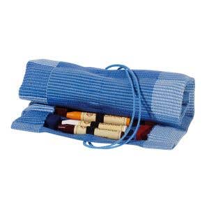 Stoffen potlodenetui voor 12 stift/12 blok - blauw