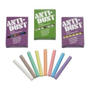 Stofvrij bordkrijt - assortiment 9 kleuren
