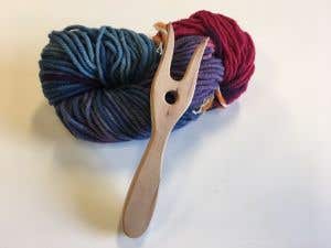 Filges breivork met breiwol - rood, roze