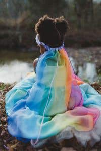 Sarah's Silks sluier regenboog/lavendel