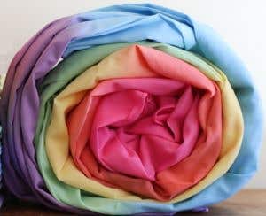 Sarah's Silks katoenen doek 115x185cm - regenboog