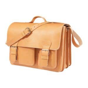 Schooltas/lerarentas, 3-v 40x30x20cm riem -Naturel