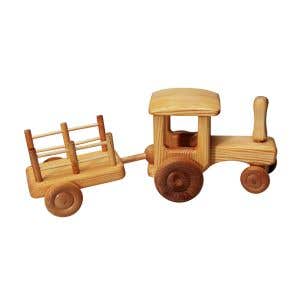 Debresk grote tractor met aanhanger