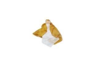 Nanchen zijden popje - geel/wit - 30 cm