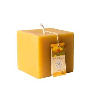 Dipam KG Cube Candle Big  7x7x7cm 4 Pieces - bijenwas