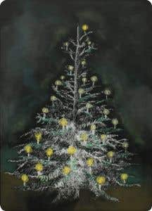 Kaart Kapitein Kalk - kerstboom